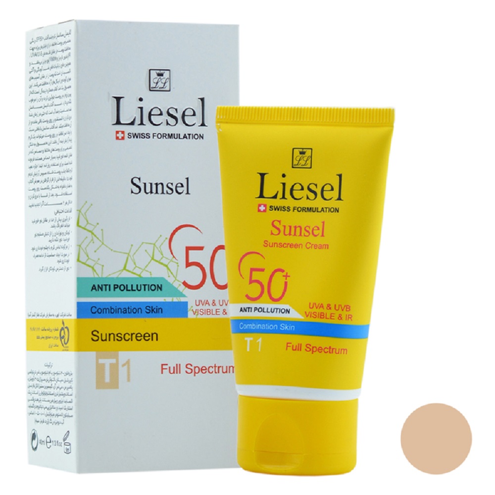 کرم ضد آفتاب SPF50 رنگی مخصوص پوست مختلط T1