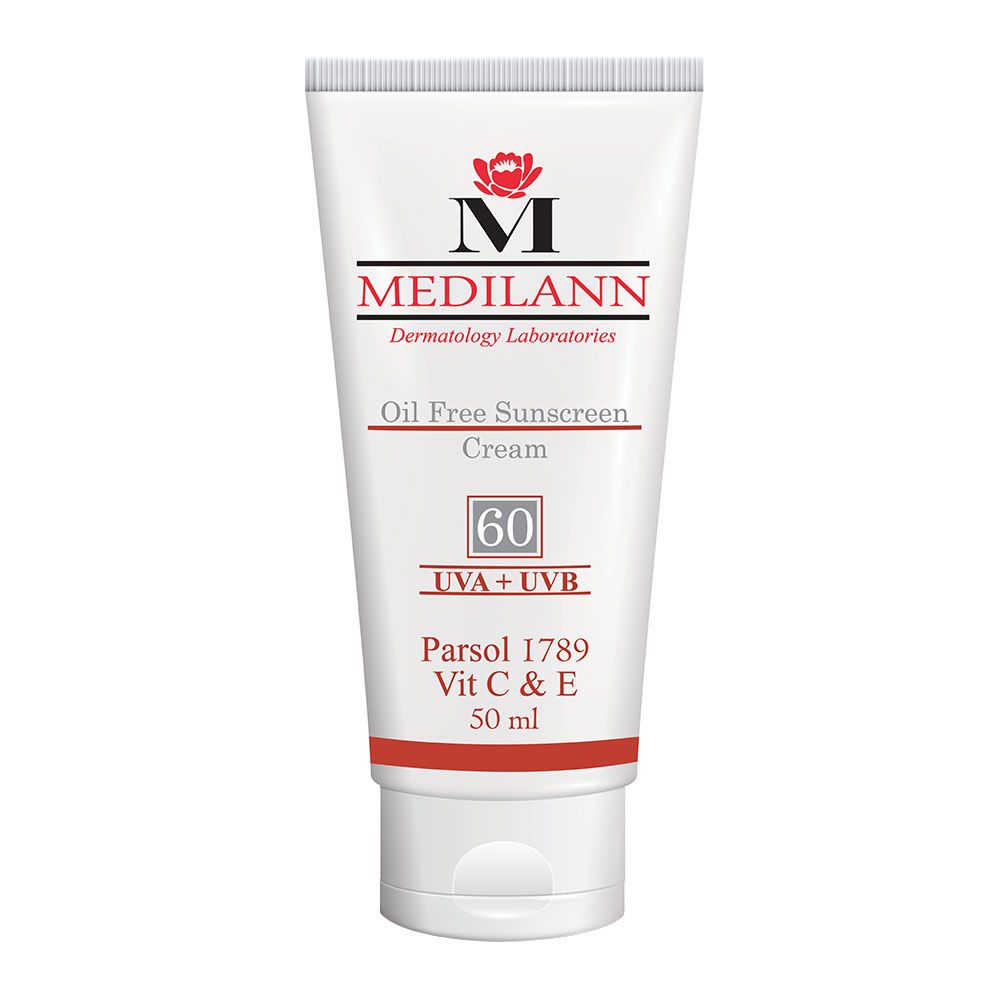 کرم ضد آفتاب رنگی فاقد چربی SPF 60 مدیلن