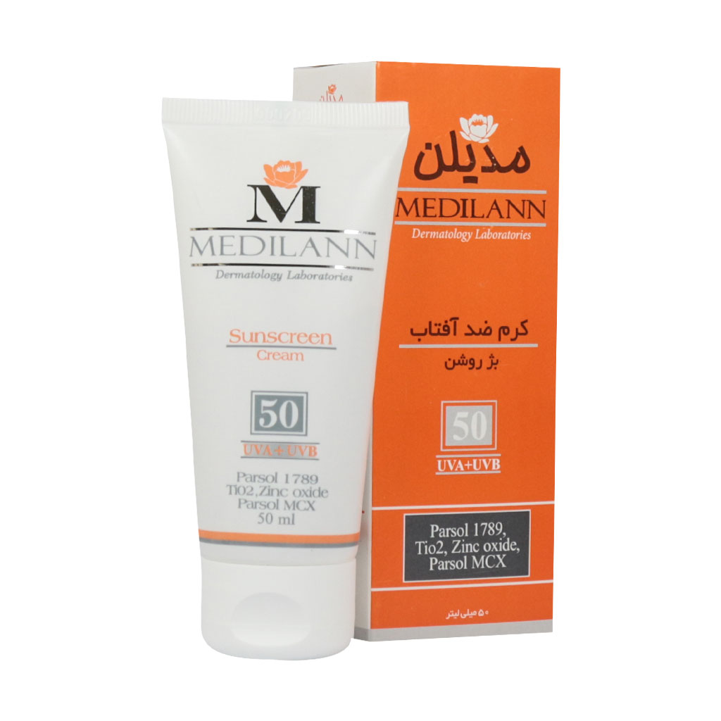 کرم ضد آفتاب رنگی SPF 50 مدیلن