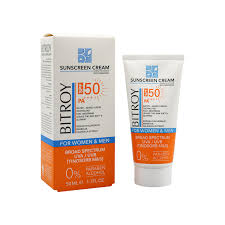 کرم ضدآفتاب مناسب پوست های خشک و حساس با SPF50 بدون رنگ بیتروی